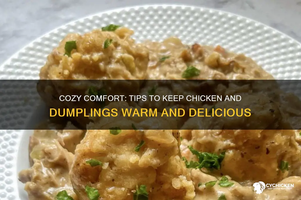 how to keep chicken and dumplings warm