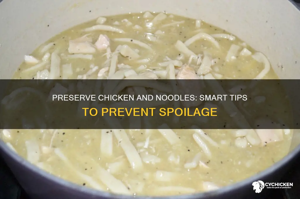 how to keep chicken and noodles from spoiling