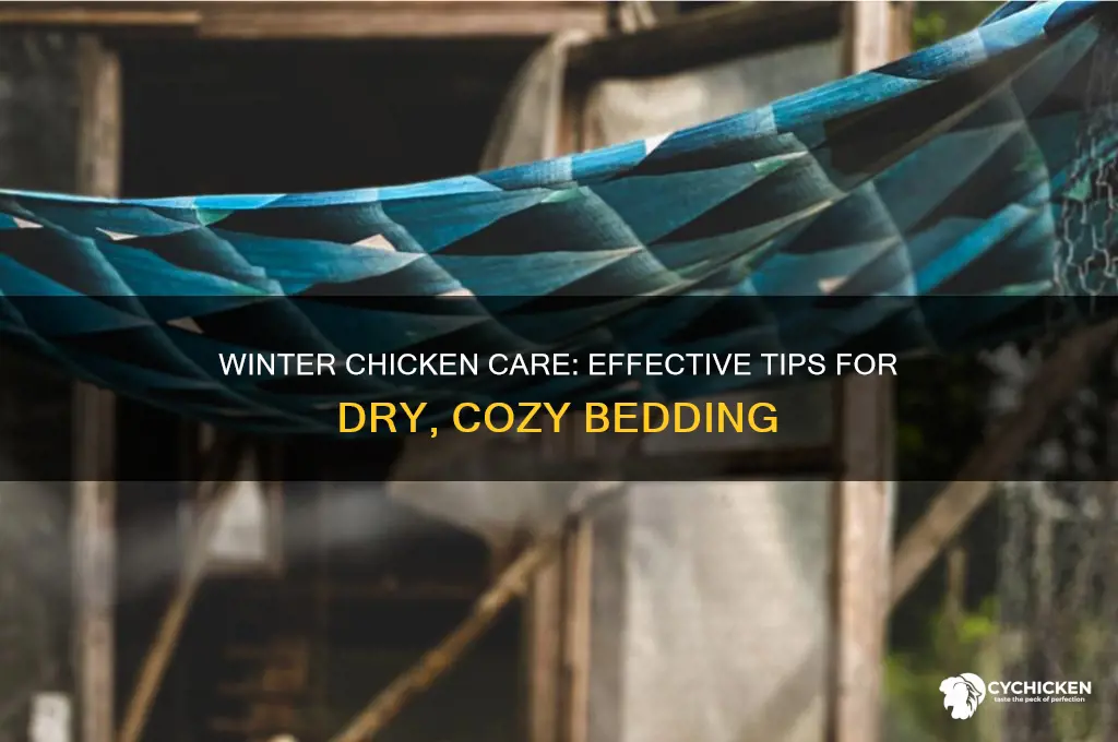 how to keep chicken bedding dry in winter