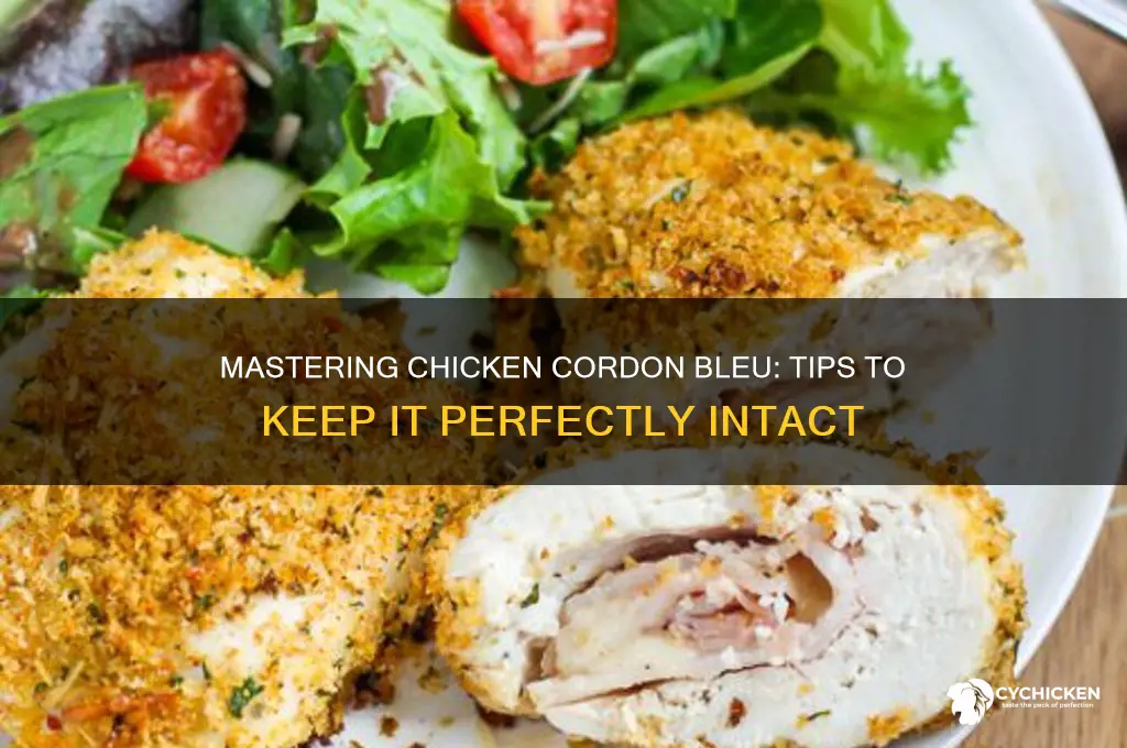how to keep chicken cordon bleu together