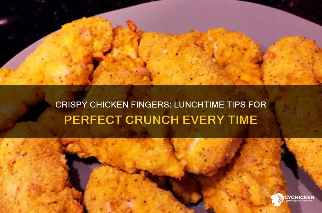 how to keep chicken fingers crispy for lunch