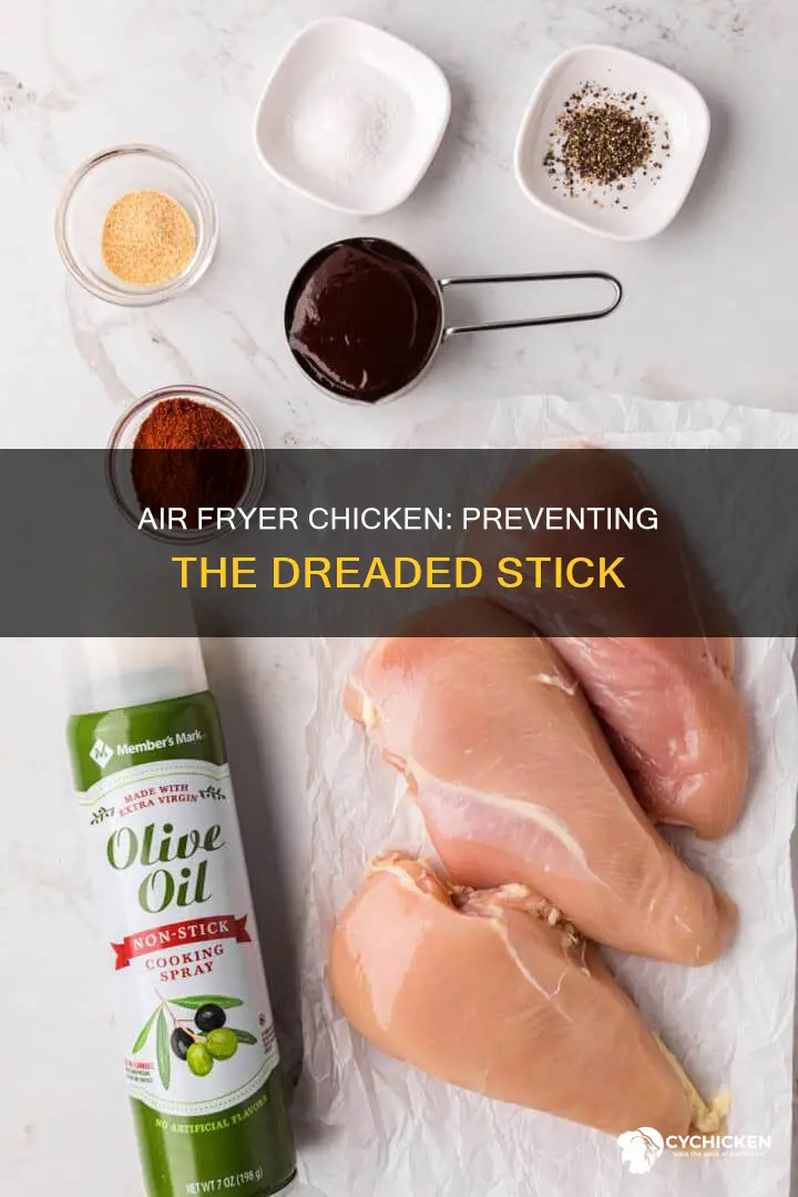 how to keep chicken from sticking in air fryer