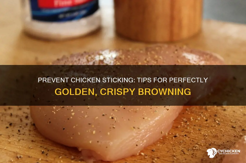how to keep chicken from sticking when browning