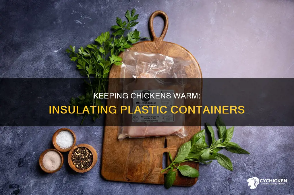how to keep chicken in a plaxtic container warm