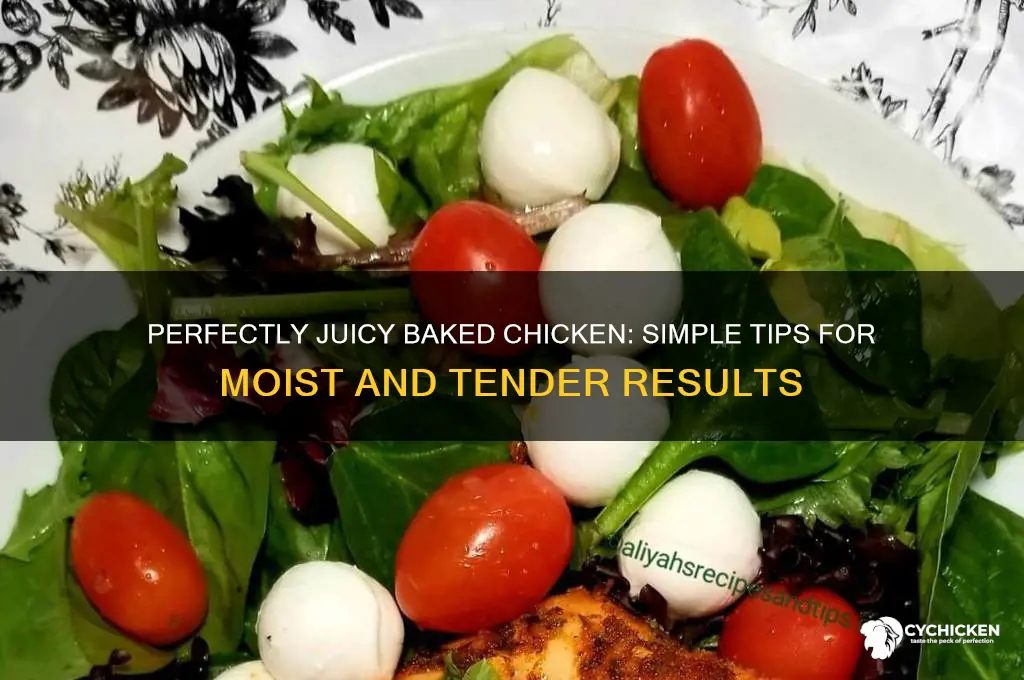 how to keep chicken moist when baking