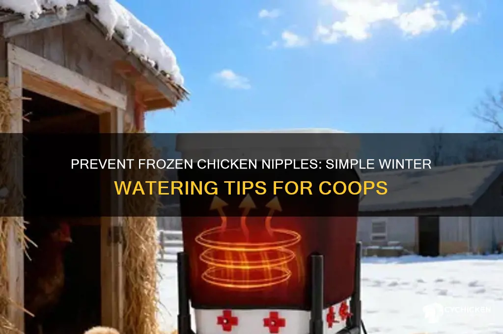 how to keep chicken nipples from freezing