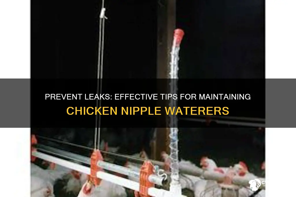 how to keep chicken nipples from leaking