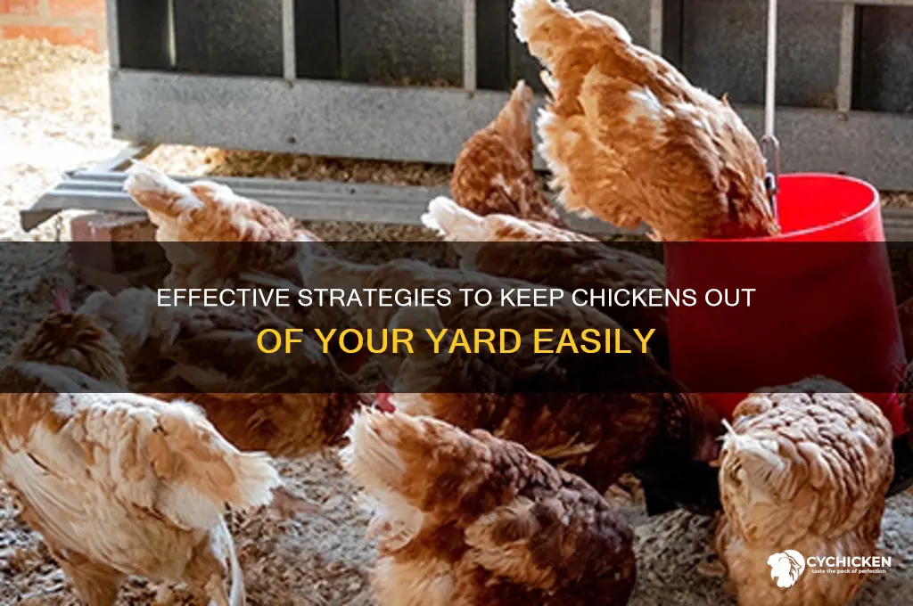 how to keep chicken out of my yard