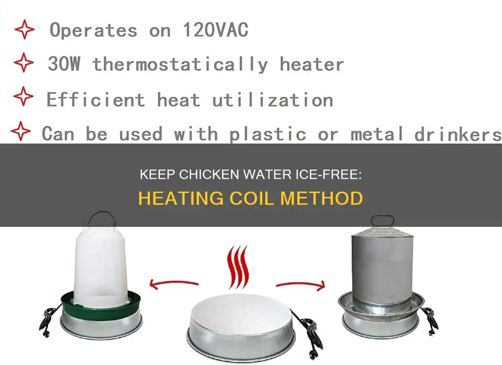 how to keep chicken water from freezing heating coil