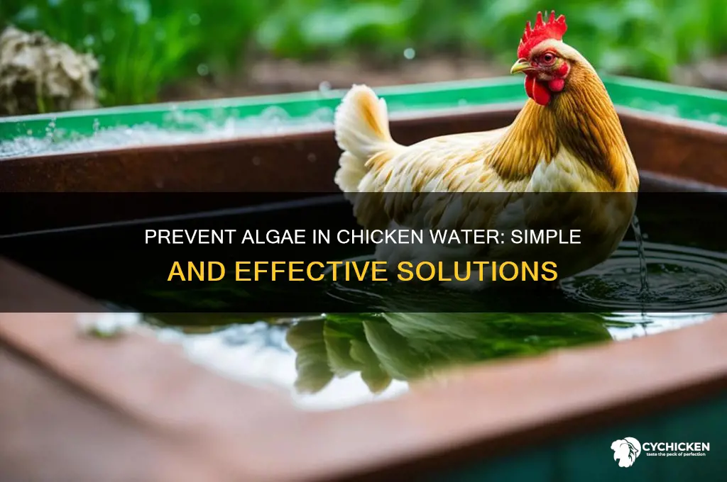 how to keep chicken water from growing algae