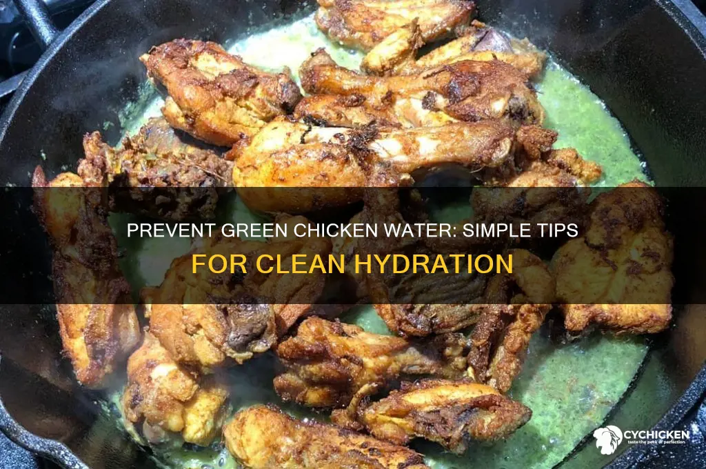 how to keep chicken water from turning green