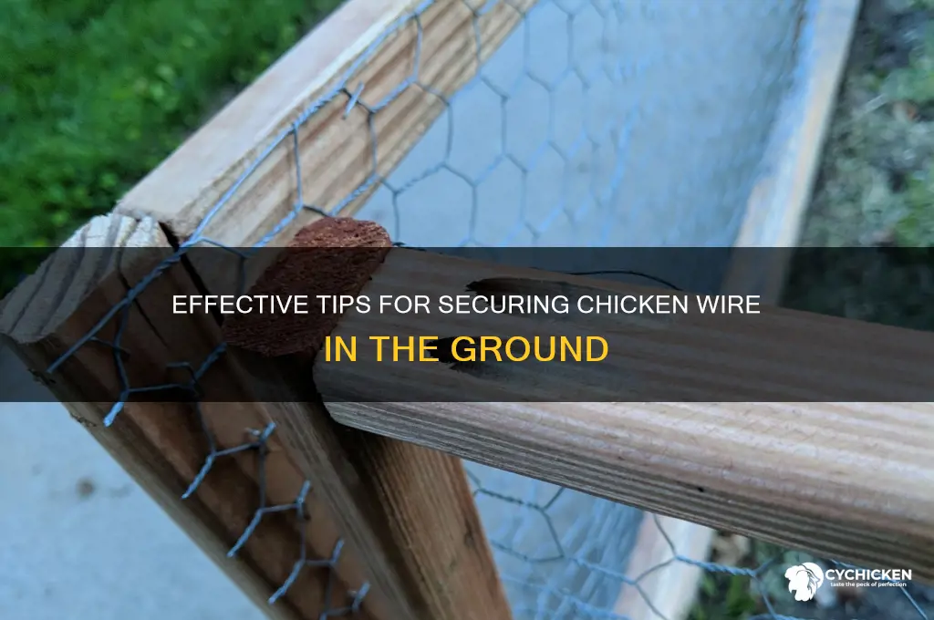 how to keep chicken wire in the ground