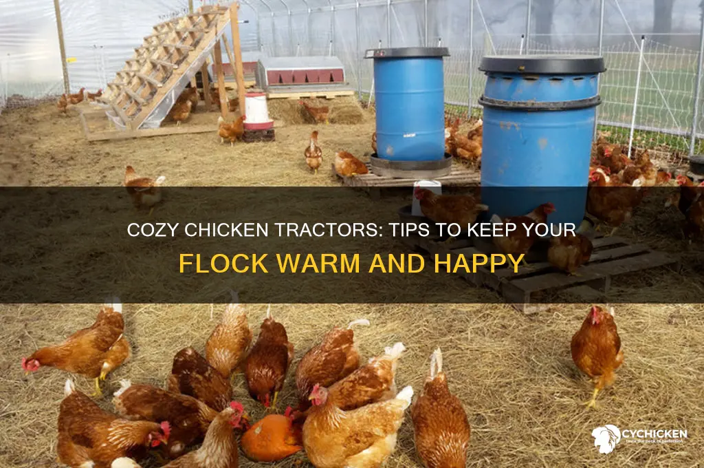 how to keep chickens warm in chicken tractor
