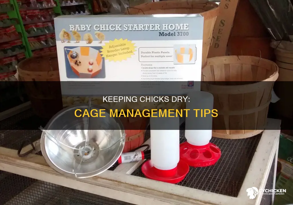 how to keep chicks dry while in the cage
