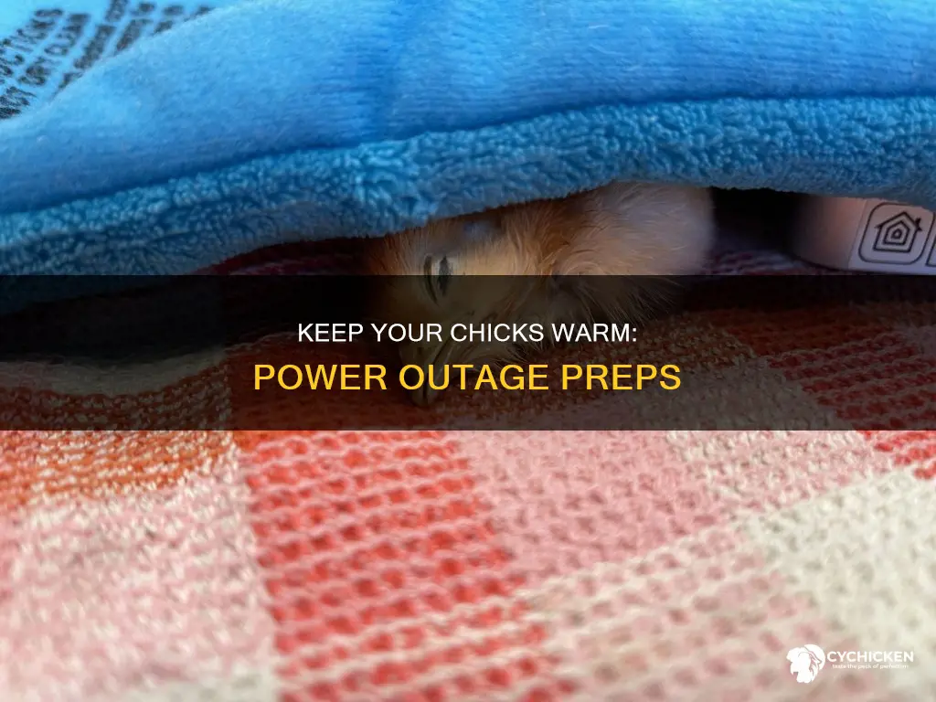 how to keep chicks warm during a power outage