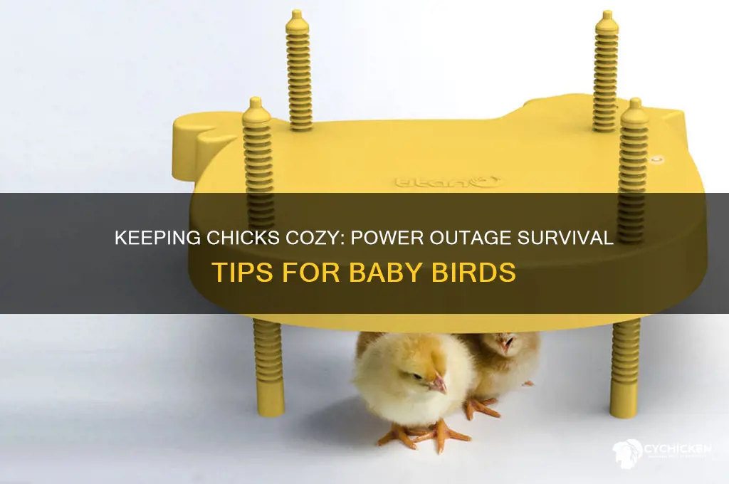 how to keep chicks warm during power outage