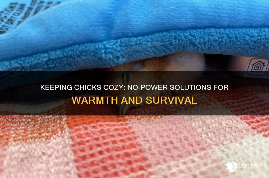 how to keep chicks warm no power