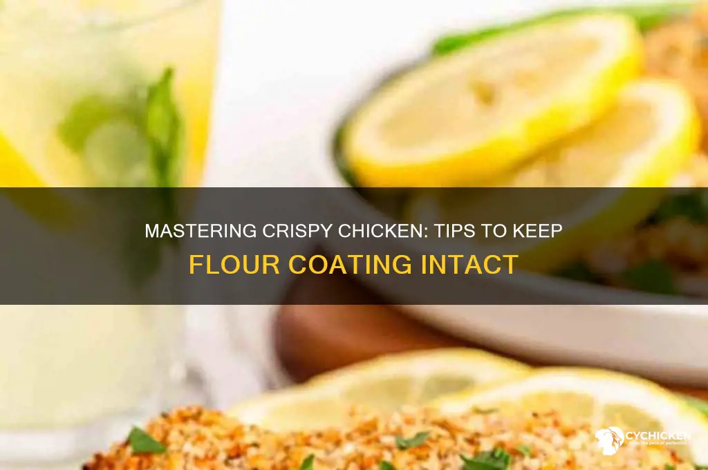 how to keep flour from falling off chicken