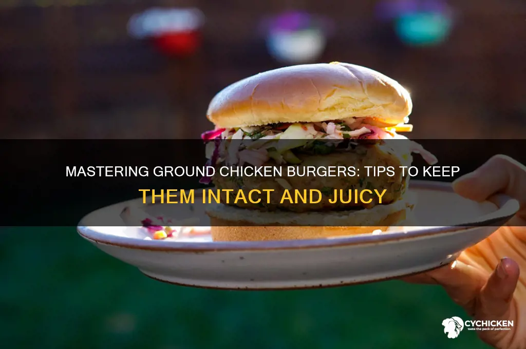 how to keep ground chicken burgers together