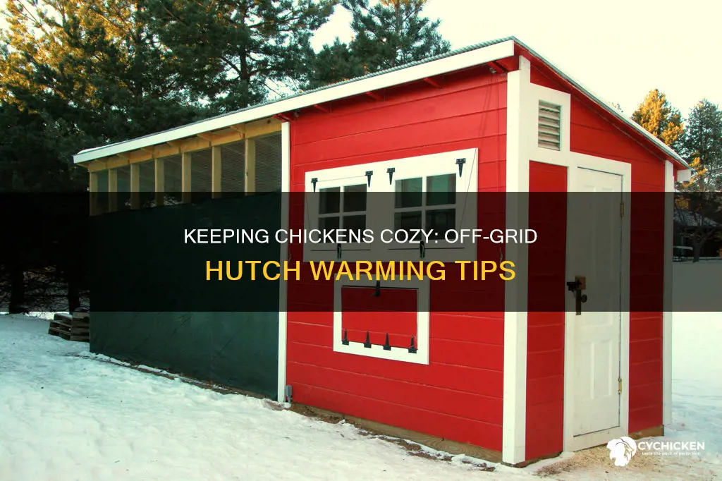 how to keep my chicken hutch warm with out power
