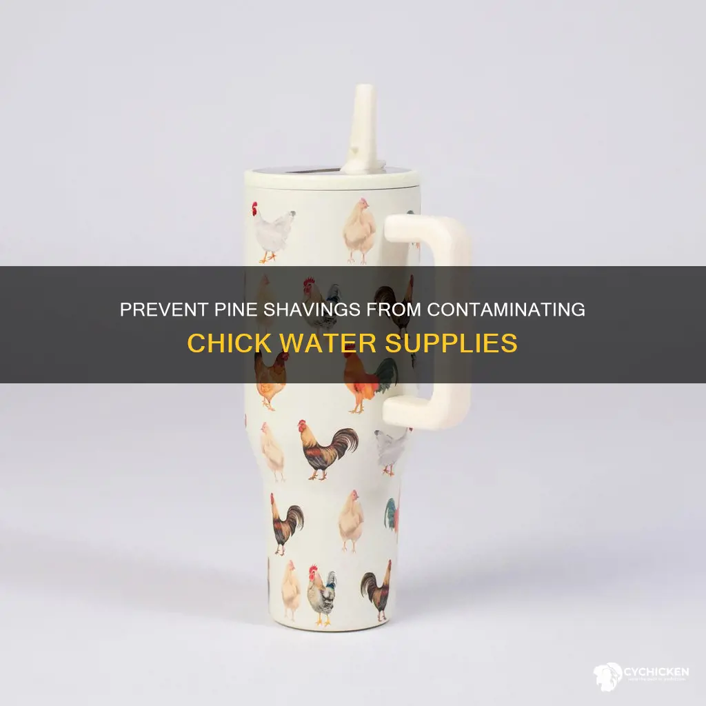 how to keep pine shavings out of chicks water