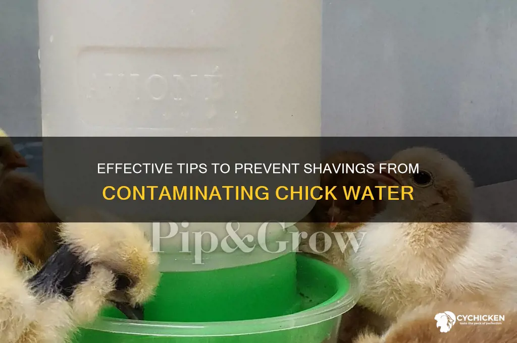 how to keep shavings out of chick water