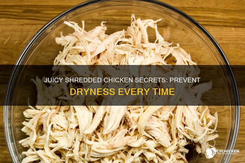 how to keep shreeded chicken from drying out