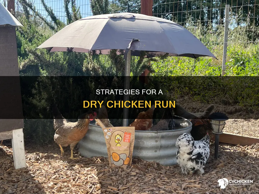 how to keep the ground dry in my chicken run