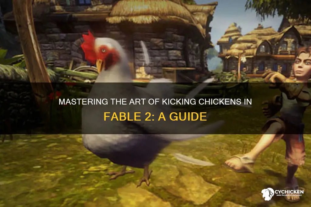 how to kick a chicken in fable 2