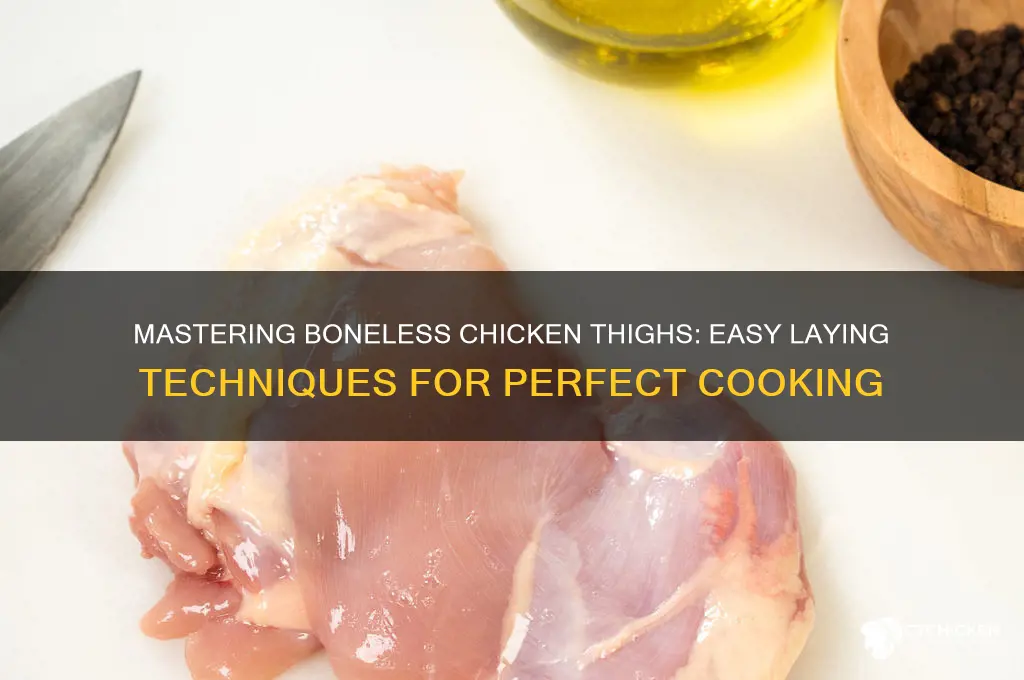 how to lay boneless chicken thighs