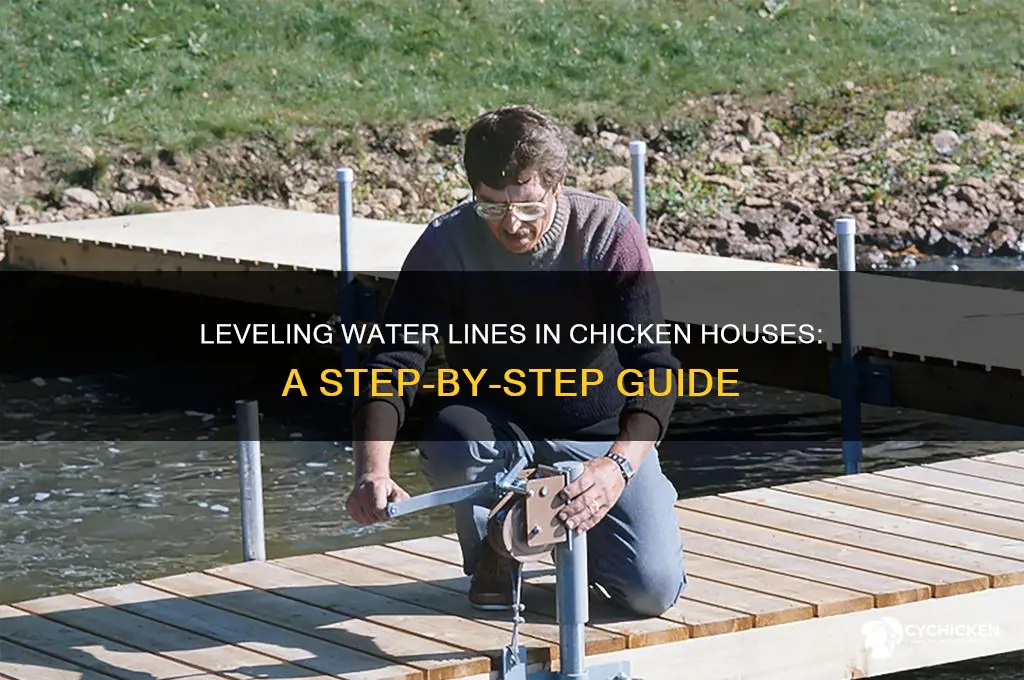 how to level water lines in chicken house
