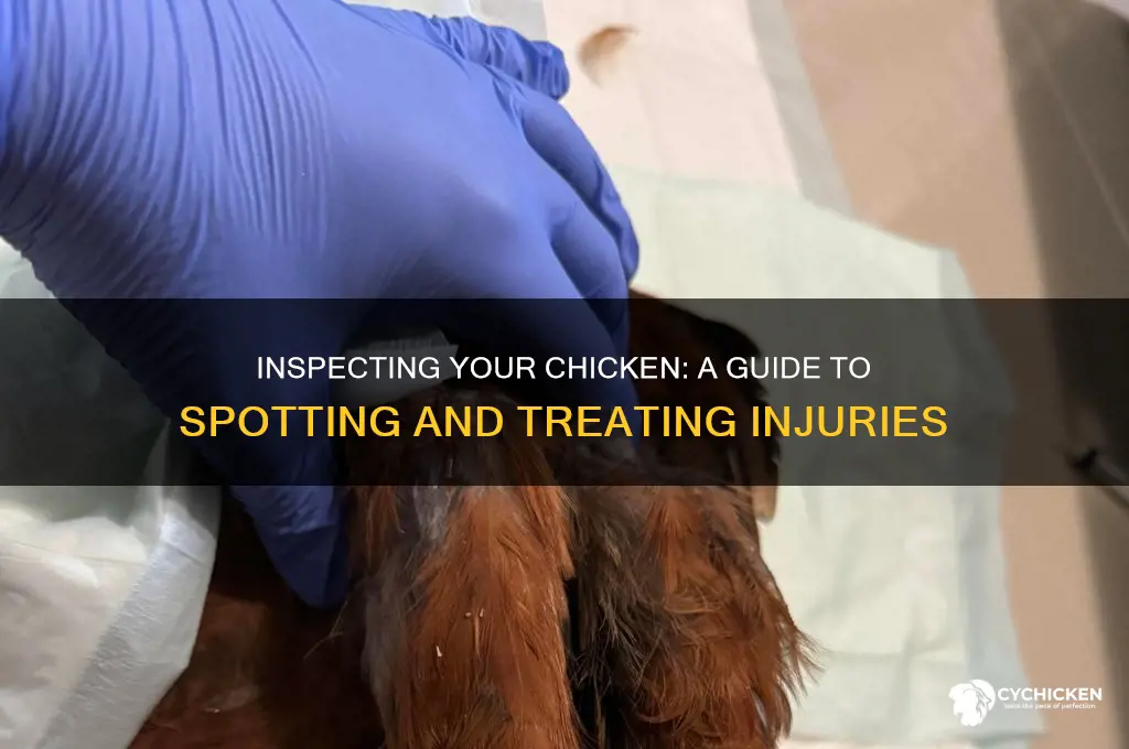 how to look over a chicken for injuries