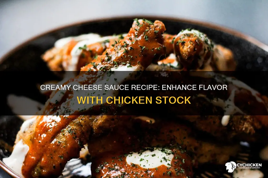 how to make a cheese sauce with chicken stock