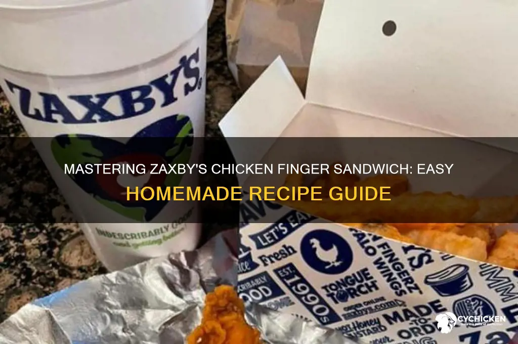 how to make a chicken finger sandwich from zaxby