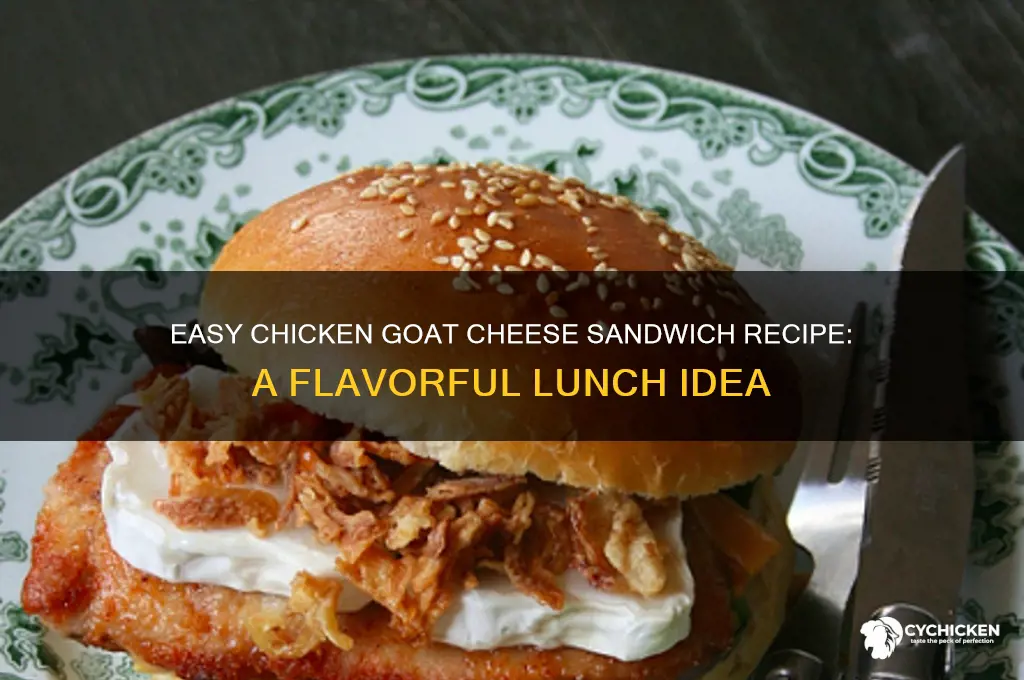 how to make a chicken goat cheese sandwich