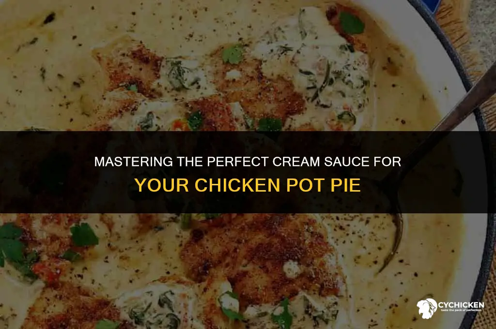 how to make a cream sauce for chicken pot pie