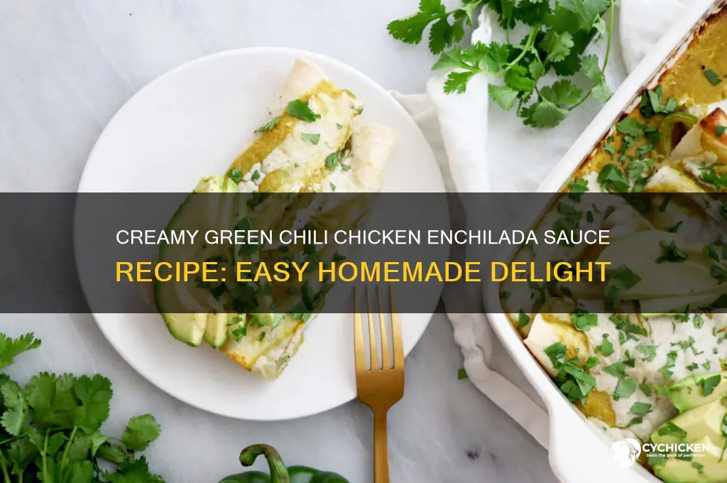 how to make a green chili chicken enchilada creamy sauce