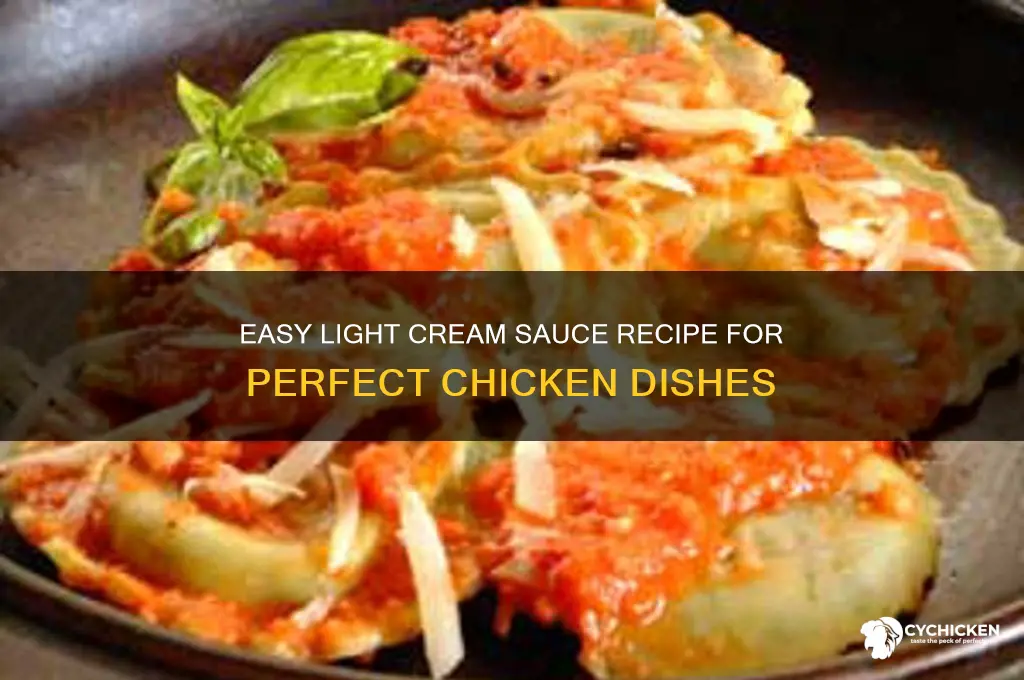 how to make a light cream sauce for chicken