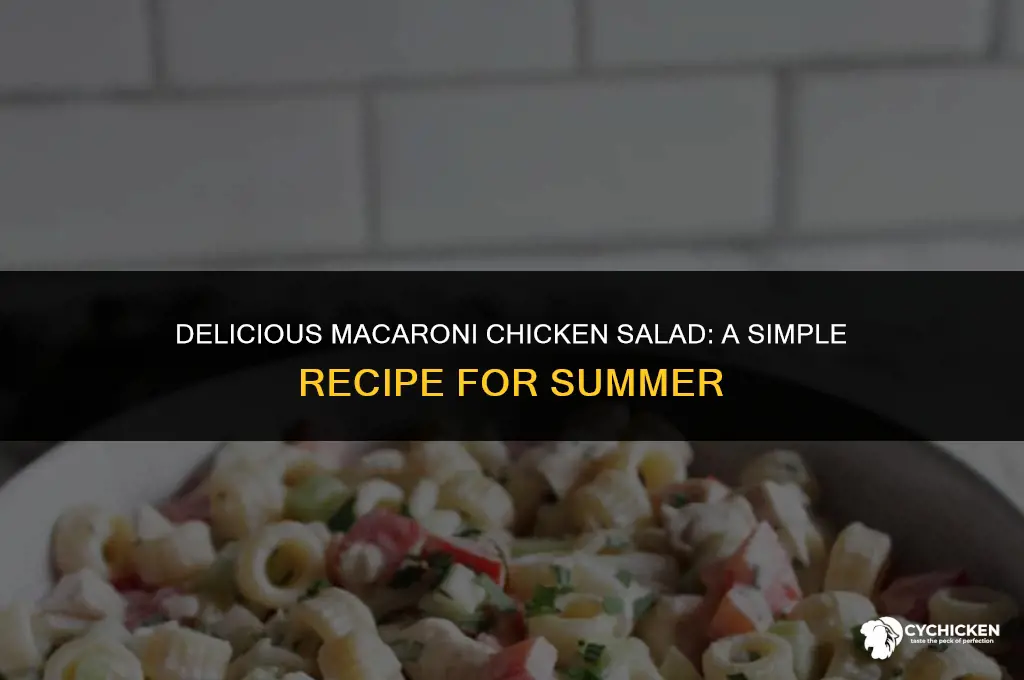 how to make a macaroni chicken salad