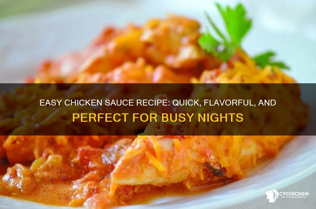 how to make a quick chicken sauce