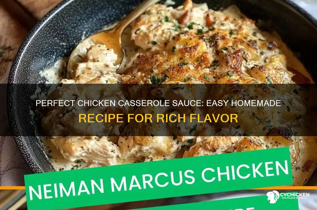 how to make a sauce for chicken casserole