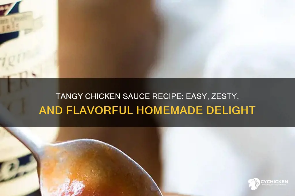 how to make a tangy sauce for chicken