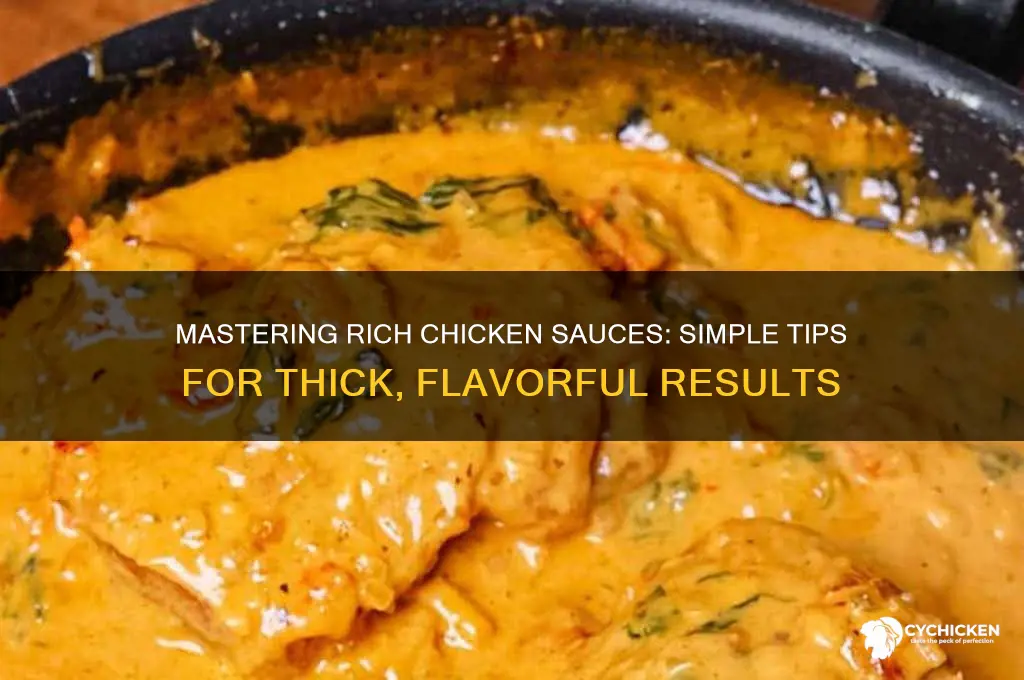 how to make a thick sauce for chicken