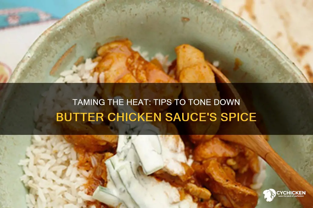 how to make butter chicken sauce less spicy