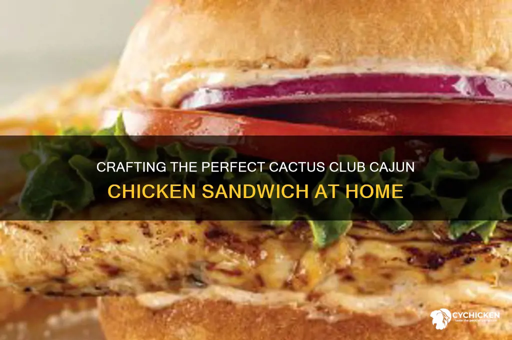 how to make cactus club cajun chicken sandwich