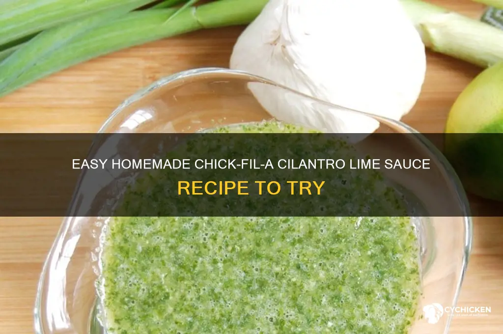 how to make chick fil a cilantro lime sauce