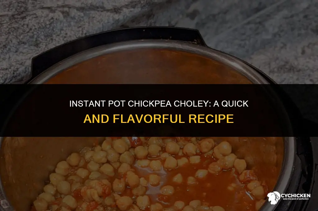 how to make chick pea cholay in instant pot