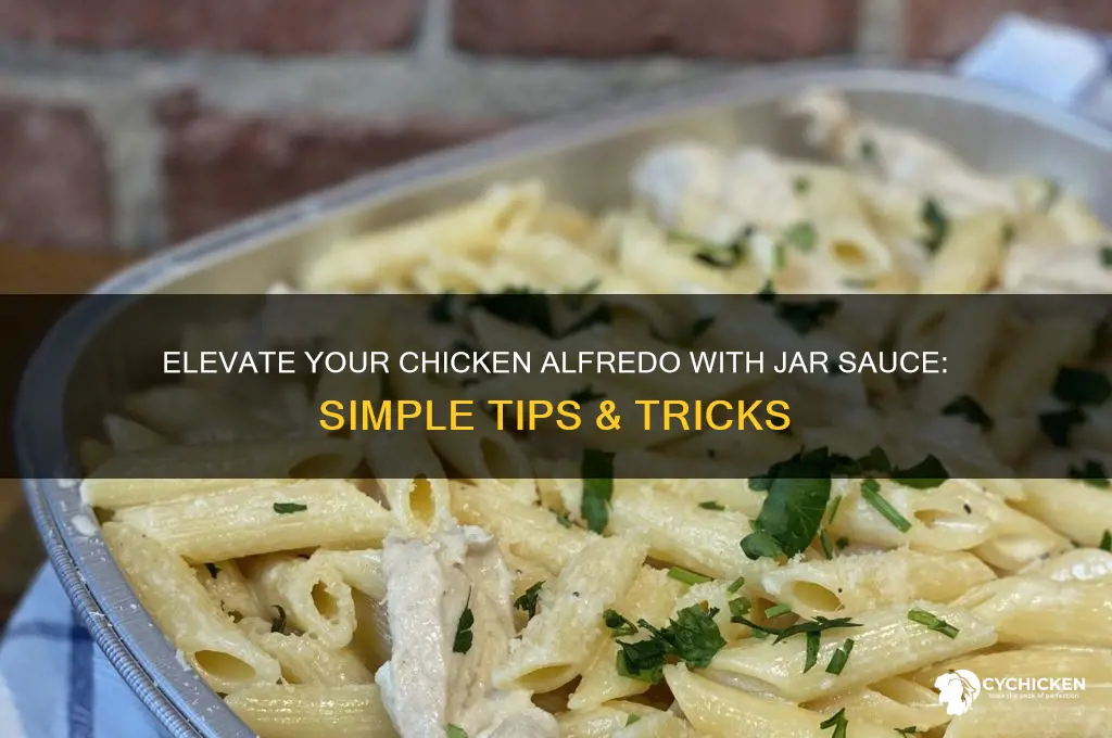 how to make chicken alfredo better with jar sauce