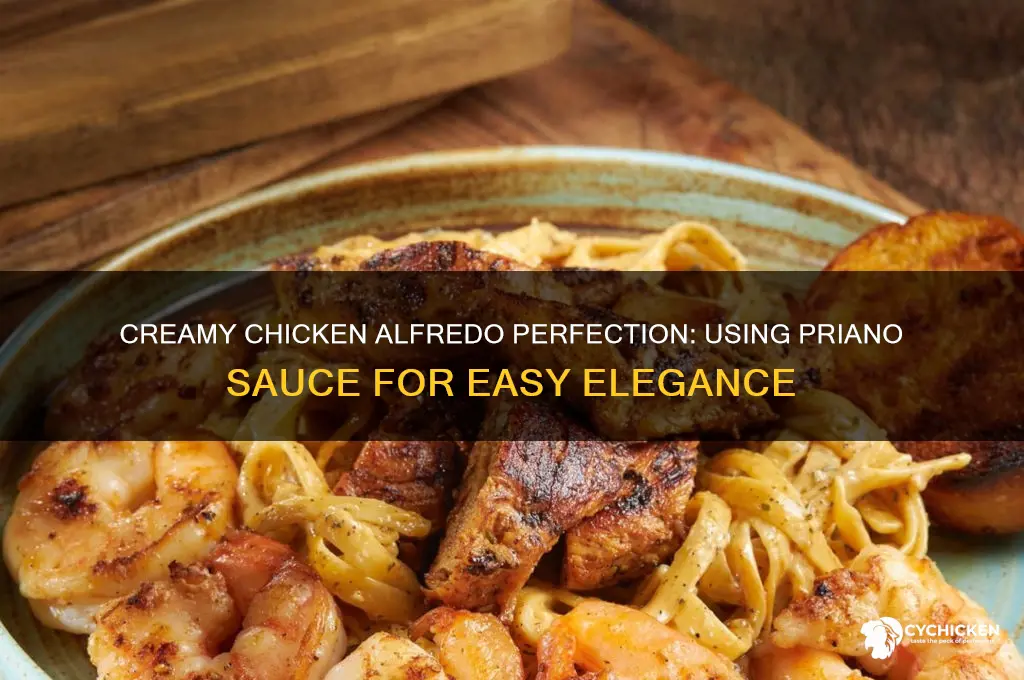 how to make chicken alfredo with priano sauce