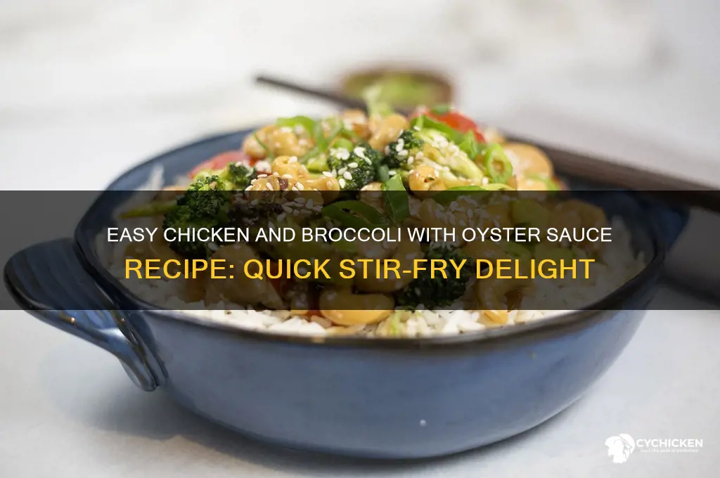 how to make chicken and broccoli with oyster sauce